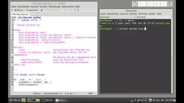 Python-Programmierung - docopt - automatische Hilfstexte смотреть онлайн