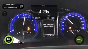 Разгон Toyota Camry 2,5 л Stage 1 от 0- до 100 км/ч. Замер скорости на dragy