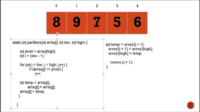 Quick sort in Java смотреть онлайн