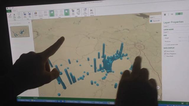 Реализация дизеля на АЗС Калужской области. Excel 2013. GeoFlow. Сенсорный монитор. смотреть онлайн