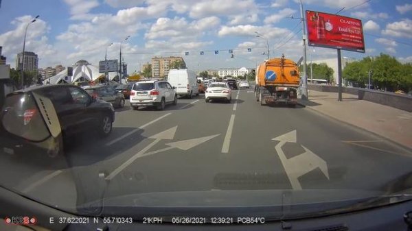 Регистратор TrendVision K2S фронтальная камера, дневная запись