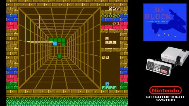3D BLOCK - NES смотреть онлайн