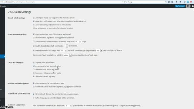 WordPress Comment settings смотреть онлайн