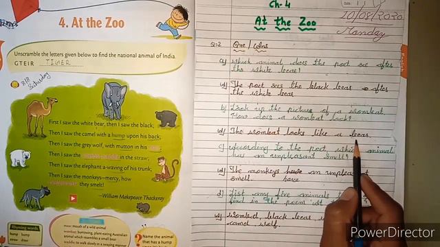 Standard:2, Subject: English, Chapter:4, "At The Zoo", EXERCISE смотреть онлайн
