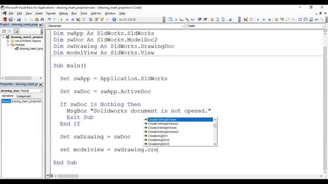 Solidworks VBA Macro – Insert Projection View смотреть онлайн