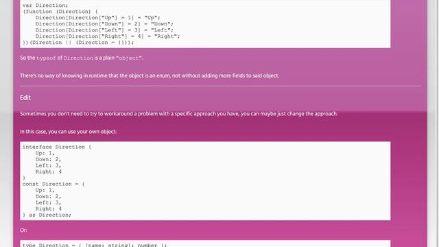 Is there any way to check if an object is a type of enum in TypeScript? смотреть онлайн