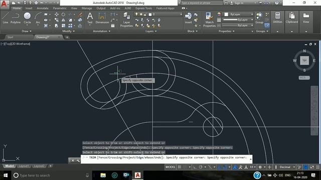 Cad cam institute | Autocad 2d drawing Exercise 17 | Autocad смотреть онлайн
