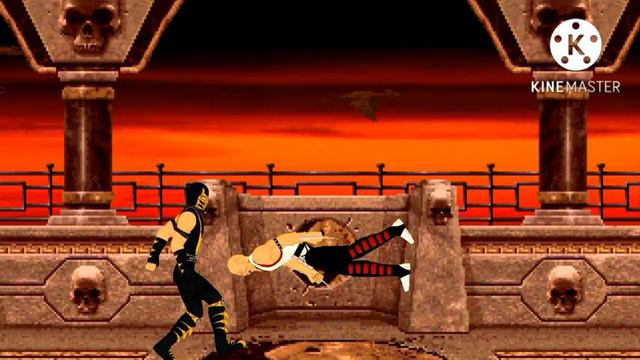 Scorpion vs Baraka mortal Kombat fight cartoon animation смотреть онлайн