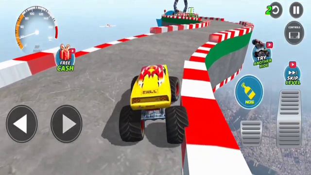 Monster Truck Mega Ramp Extreme Racing - Impossible GT Car Stunts Driving - Android GamePlay #4 смотреть онлайн