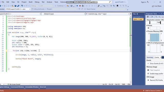 Drawing concentric circles using openCV with C++ смотреть онлайн