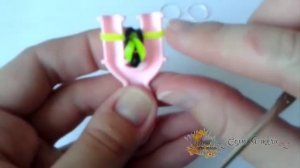 Пчёлка из резинок на рогатке