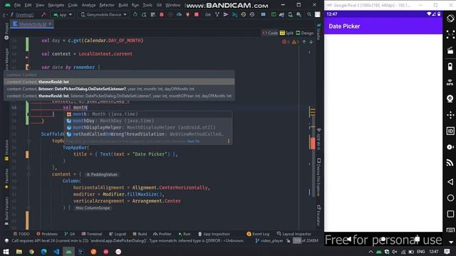 Jetpack Compose - Date Picker [2022] смотреть онлайн