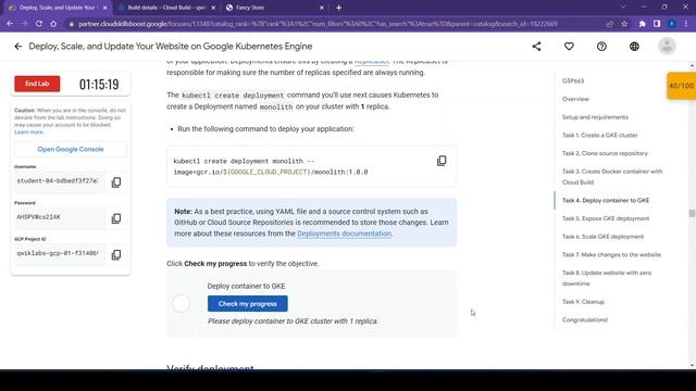 Deploy, Scale, and Update Your Website on Google Kubernetes Engine Qwiklab смотреть онлайн