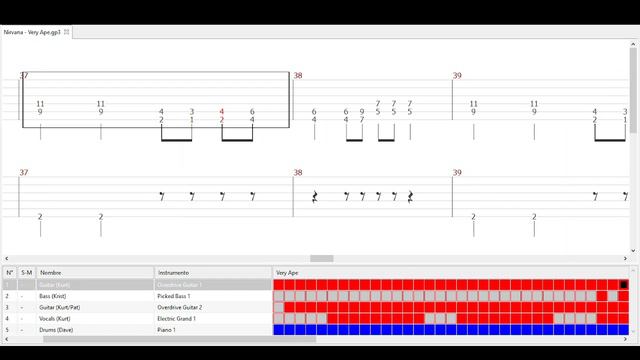 VERY APE BY NIRVANA GUITAR AND BASS TABS смотреть онлайн