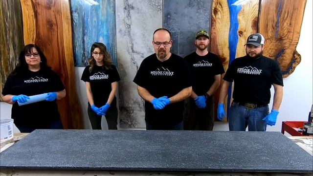 Quartz Black Epoxy Countertops with Silver Mica Flakes смотреть онлайн
