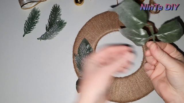 DIY CHRISTMAS WREATH НОВОГОДНИЙ ВЕНОК НА ДВЕРЬ ИЗ БЕЧЕВКИ / НОВОГОДНИЙ ДЕКОР / NinTe DIY смотреть онлайн