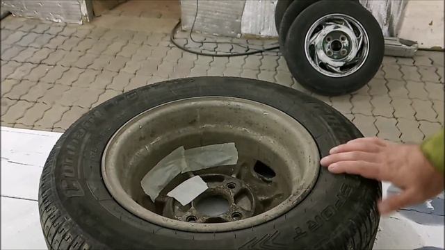 Покраска литых дисков r13 вместе с резиной. смотреть онлайн