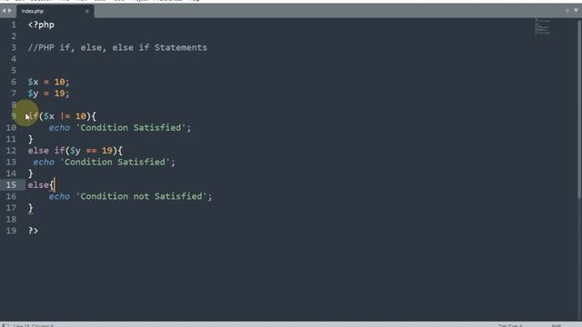 IF, ELSE, ELSE IF Statements In PHP смотреть онлайн