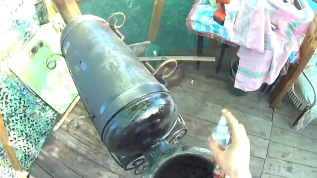 МАНГАЛ ИЗ ГАЗОВОГО БАЛЛОНА ПОКРАСКА ТЕРМОЭМАЛЬЮ!!! смотреть онлайн