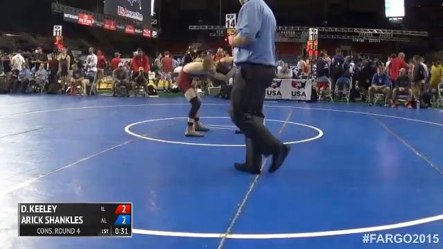 106 Cons. Round 4 - Arick Shankles (Alabama) vs. Donald (trey) Keeley (Illinois) смотреть онлайн