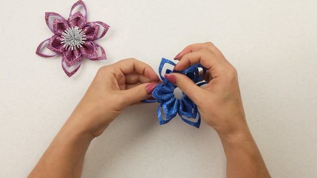 Новогодний цветок своими руками из фоамирана ? Christmas ornaments glitter foam sheet смотреть онлайн