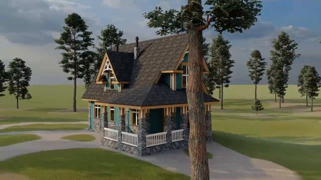 V 5 - "Виктория 5" Проект каркасного дома в "Викторианском" стиле. смотреть онлайн