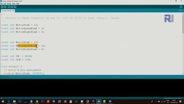Using Arduino Motor Shield to control 2 DC motors L298P смотреть онлайн