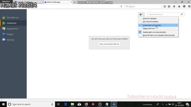 HOW TO INSTALL HACKBAR  | CYBERFOX  | WINDOWS,LINUX,MAC  | HAX0R NOBE4