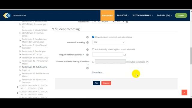e-Learning Moodle 11 - Pembuatan Absensi - Pengajar/Dosen/Guru смотреть онлайн