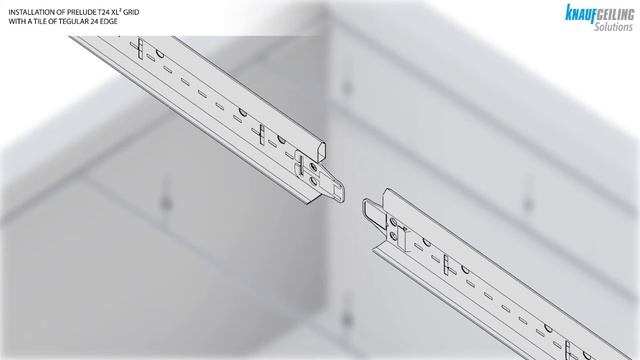 Installation of PRELUDE 24 XL² grid with a Tegular 24 tile смотреть онлайн