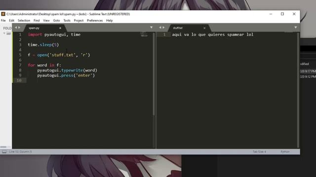 Como hacer un spam bot con 9 lineas de python смотреть онлайн