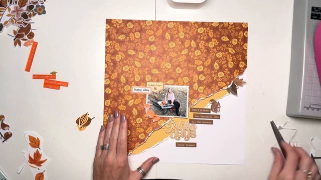 Golden Days Autumn Scrapbooking Layout by @NikiRowland смотреть онлайн