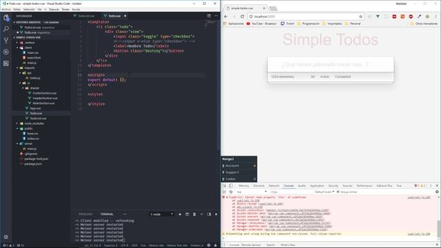 | Meteor + Vue.js | Ep.4 - Creando la base de datos y los primeros todos смотреть онлайн