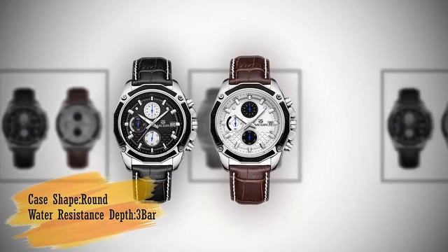 Latest Smartwatch MEGIR Watches Fashion Genuine Leather Chronograph Android Watch смотреть онлайн