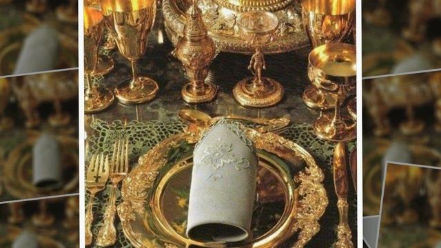 Новогодние (рождественские) сервировки в золоте 2023 г. 50 идей Антиквариат. Винтаж. смотреть онлайн
