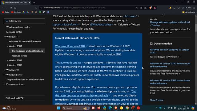 Microsoft Starts Automatically Upgrading Windows 11 21H2 + 22H2 to Version 23H2. смотреть онлайн