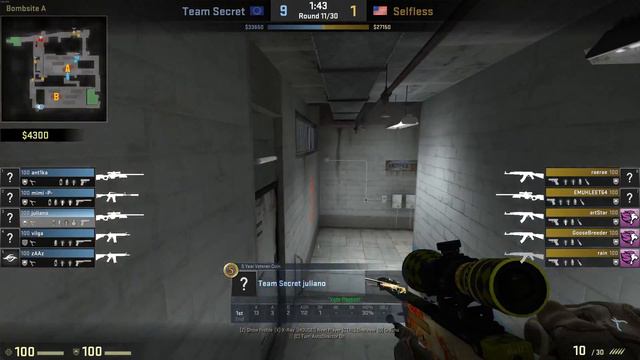 CS:GO | Team Secret Fe vs Selfless Fe [De_Train] | ESWC 2016 PGW смотреть онлайн