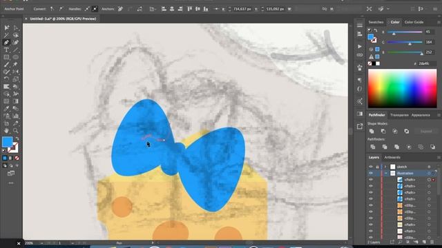 Рисуем мышонка в Adobe Illustrator | уроки для новичков смотреть онлайн