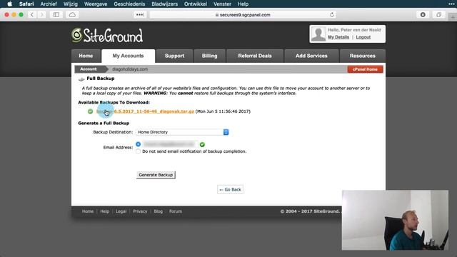 (WordPress) Website backup maken op SiteGround webhosting (Cpanel) смотреть онлайн