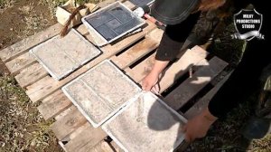 Необычный способ изготовления тротуарной плитки. часть 2