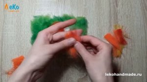 Шерстяная акварель/ Как нарисовать цветы шерстью/ Мастер-класс