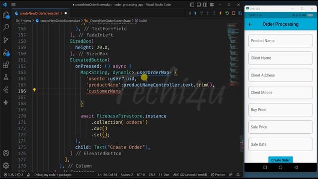 How to Add Data to Firebase Firestore using Flutter| Order Processing App (2023-Urdu) смотреть онлайн