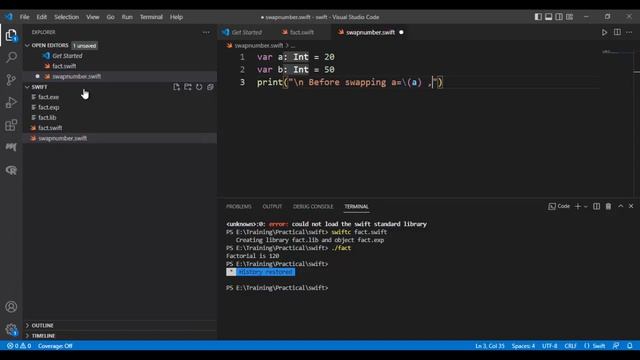 HOW TO SWAP TWO NUMBER USING THIRD VARIABLE | SWIFT Example | Tamil Software смотреть онлайн