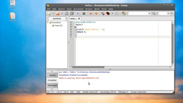 C program compile and run using Geany . . смотреть онлайн