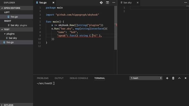 Demo of skyhook, the python plugin framework for go смотреть онлайн