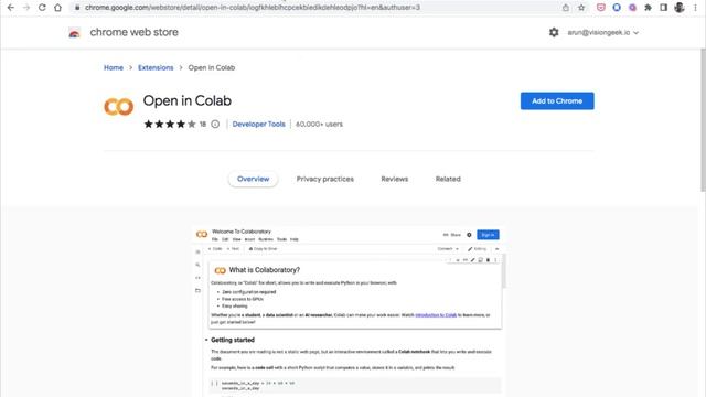 Google Colab Chrome Extension | Quick Overview смотреть онлайн