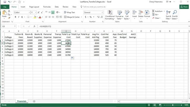Excel 2016 - Entering Data and Formulas (#2) смотреть онлайн