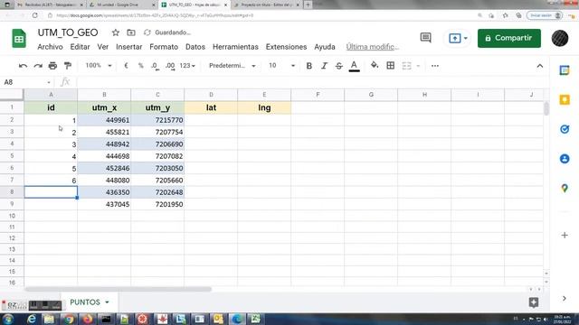 Convertir Coordenadas UTM a Geográficas en Google Sheets. Usando Google Apps Script смотреть онлайн