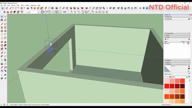 NTD | How to create Ceiling of Moulding by Follow Me command | SketchUp tutorial смотреть онлайн