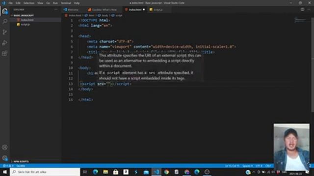 How to Link JavaScript to HTML in Visual Studio Code 2021 смотреть онлайн